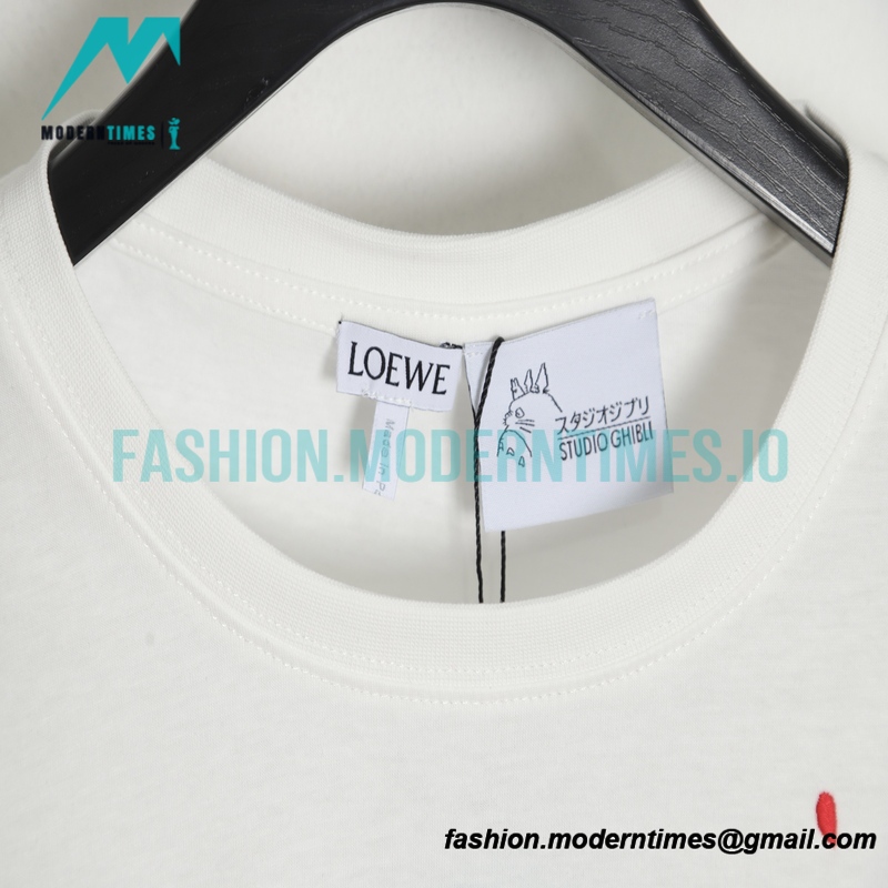 Loewe - 23SS Flame Four-leaf Clover Pocket Short-sleeved T-shirt
